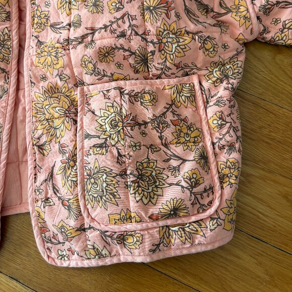 Free People Chloe Jacket Small Peach Combo - Picture 7 of 7